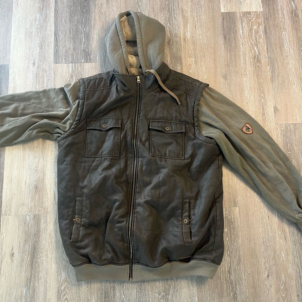 Legendary Whitetails Jacket Mens XL Canvas Workwear Sherpa Lined Utility Coat
